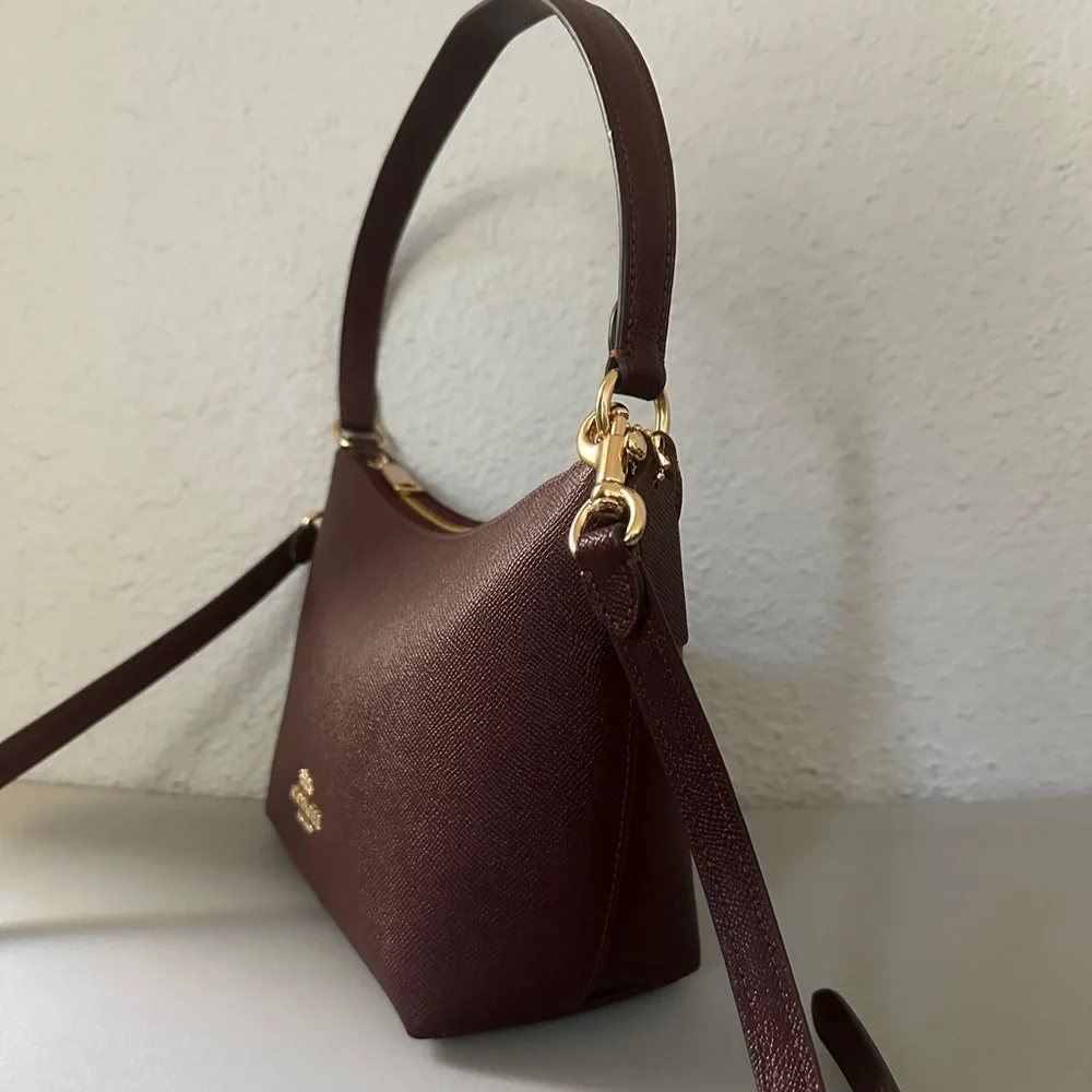 NWT COACH Zip Top‎ Leather Shoulder Bag
